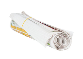 Image showing Roll of newspapers.
