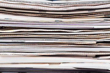 Image showing Stack of newspapers