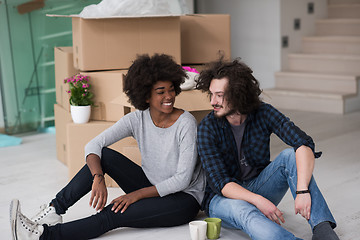 Image showing Relaxing in new house