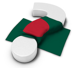 Image showing question mark and flag of bangladesh