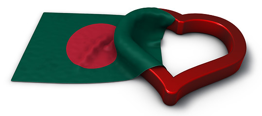 Image showing flag of bangladesh and heart symbol