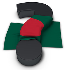 Image showing question mark and flag of bangladesh