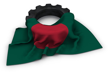 Image showing gear wheel and flag of bangladesh