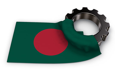 Image showing gear wheel and flag of bangladesh