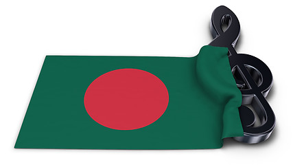 Image showing clef symbol symbol and flag of bangladesh