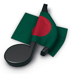 Image showing music note symbol and flag of bangladesh