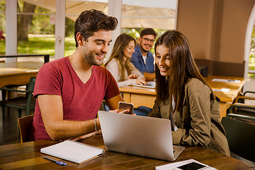 Image showing We love studying together