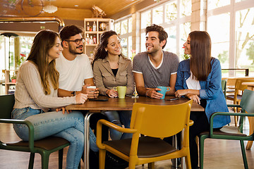 Image showing Friends at the cafe 