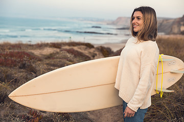 Image showing Happy surf day