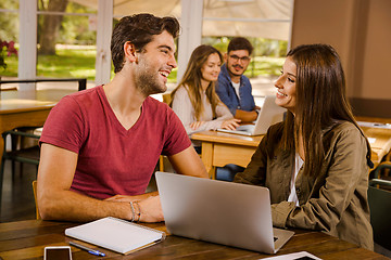 Image showing We love studying together