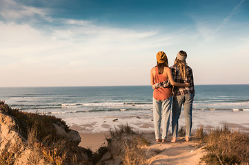 Image showing Girls on the beach