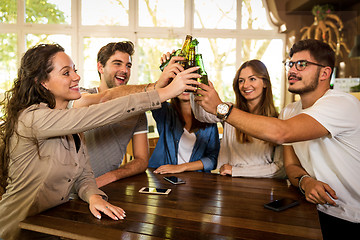 Image showing A toast to friendship 