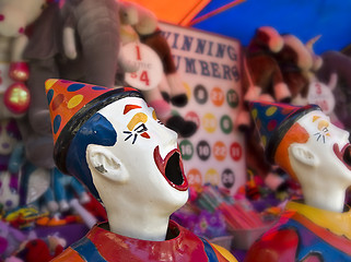 Image showing clowns at the funfair