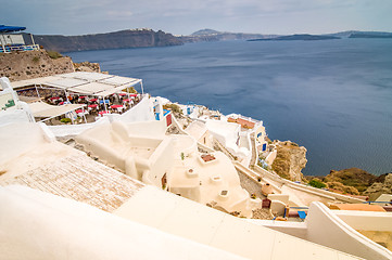 Image showing The beautiful white village of Oia, Santorini