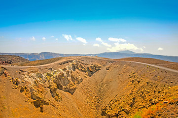 Image showing Nea Kameni island in Greece near Santorini.