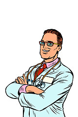 Image showing Confident doctor. Medical profession