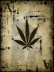 Image showing hemp leaf