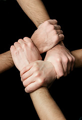 Image showing hands linked