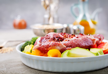 Image showing raw ingredients for dinner