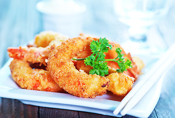 Image showing fried shrimps 