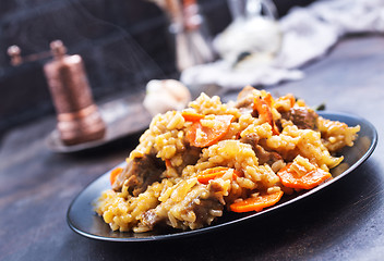 Image showing Fried Rice with Vegetables and Meat