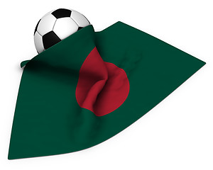Image showing soccer ball and flag of bangladesh
