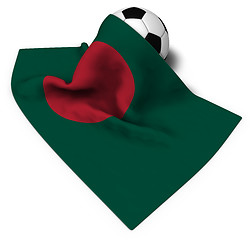 Image showing soccer ball and flag of bangladesh