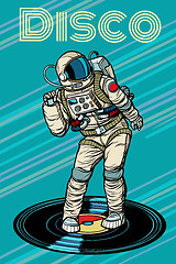 Image showing Disco. Astronaut dances