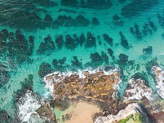 Image showing Beautiful reef from above