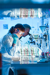 Image showing Health care researchers working in scientific laboratory.