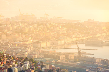 Image showing Aerial view of Trieste, Italy.