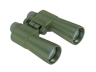 Image showing Green military binoculars