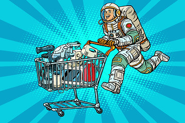 Image showing Astronaut on sale of home appliances