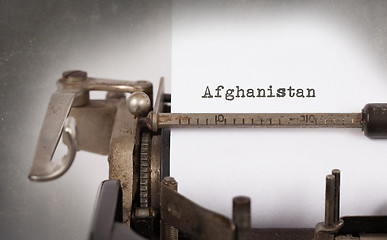 Image showing Old typewriter - Afghanistan