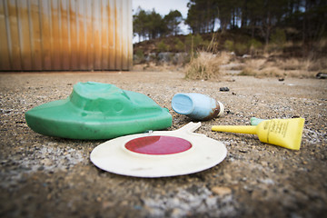 Image showing Picking up Plastic Waste