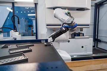 Image showing Robotic Arm modern industrial technology. Automated production c