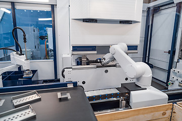 Image showing Robotic Arm modern industrial technology. Automated production c