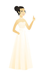 Image showing Fiancee giving thumb up vector illustration