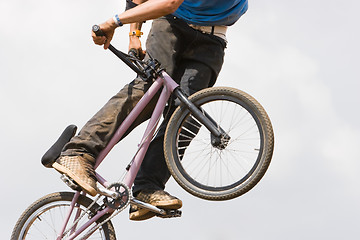 Image showing BMX biker Airborne