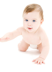 Image showing crawling baby boy