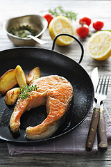 Image showing Salmon steak