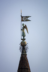 Image showing An angel on a rooftop at Milan Italy