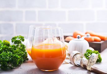 Image showing carrot juice