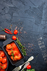 Image showing meatballs with tomato sauce 