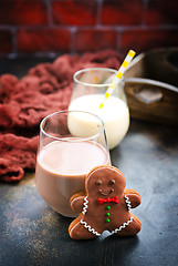 Image showing cookies and milk 