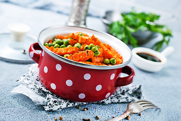 Image showing carrot with peas