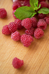 Image showing Fresh and sweet raspberries