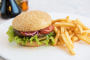 Image showing Big tasty burger