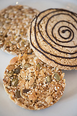 Image showing Nut cookies closeup