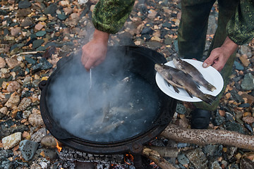 Image showing delicious fresh-soup from fish